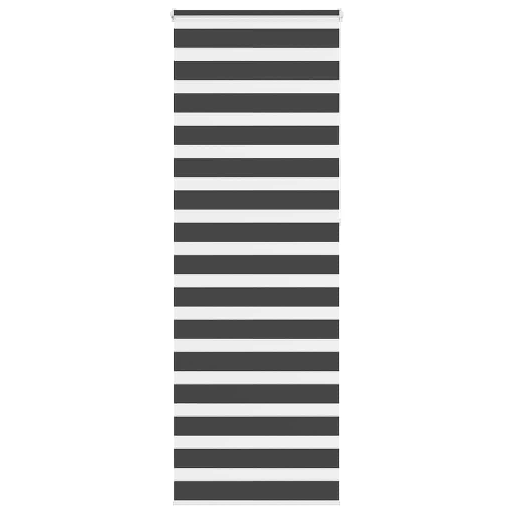 Doppelrollo Schwarz 85x230 cm Stoffbreite 80,9 cm Polyester