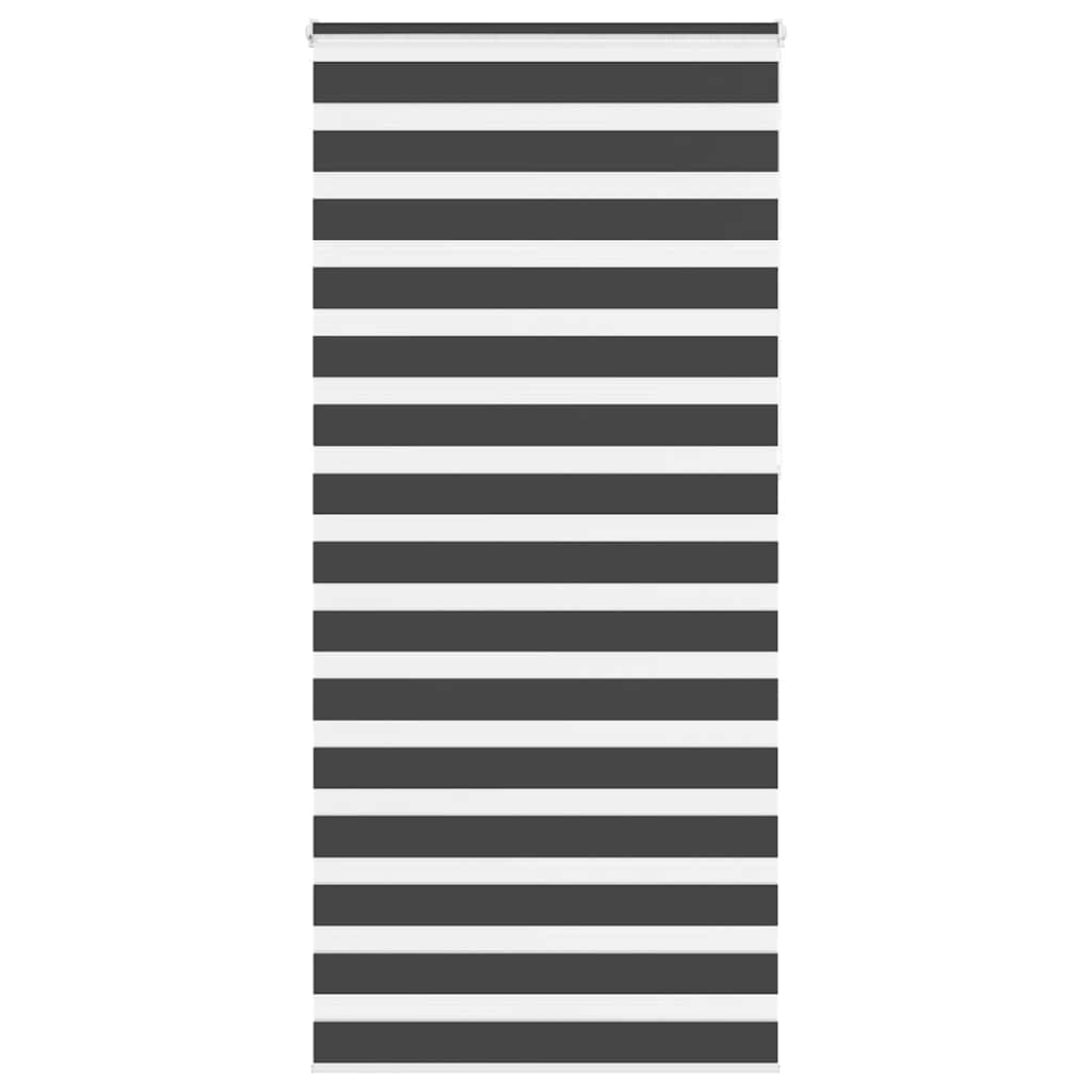 vidaXL Store enrouleur double noir 100x230 cm largeur du tissu 95,9 cm polyester