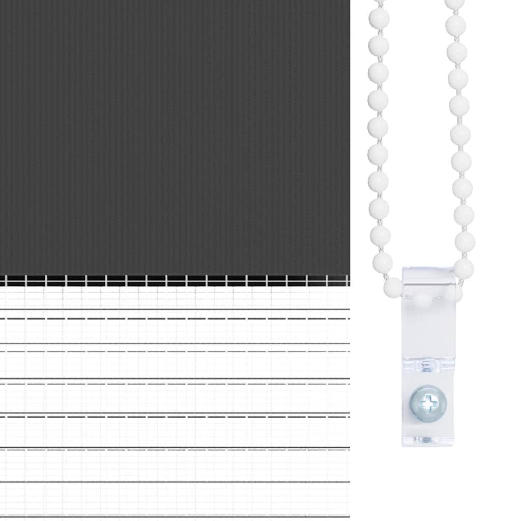 vidaXL Store enrouleur double noir 100x230 cm largeur du tissu 95,9 cm polyester