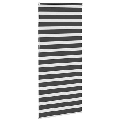 vidaXL Doppelrollo Schwarz 115x230 cm Stoffbreite 110,9 cm Polyester