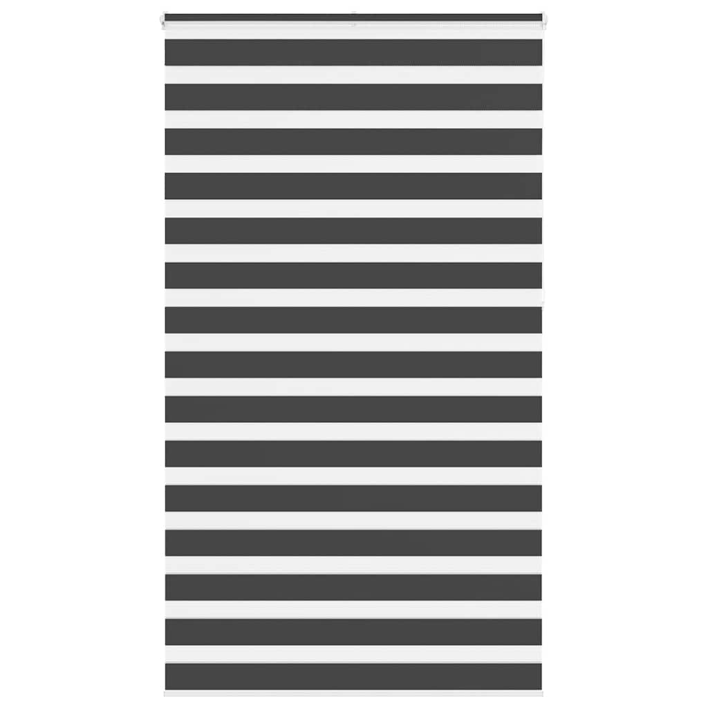 Doppelrollo Schwarz 135x230 cm Stoffbreite 130,9 cm Polyester