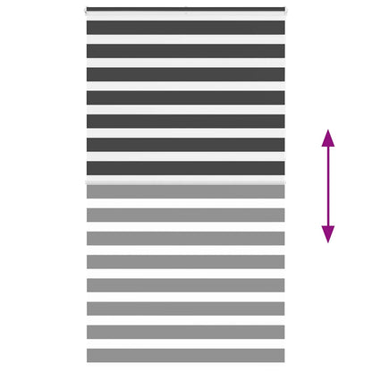 Doppelrollo Schwarz 135x230 cm Stoffbreite 130,9 cm Polyester