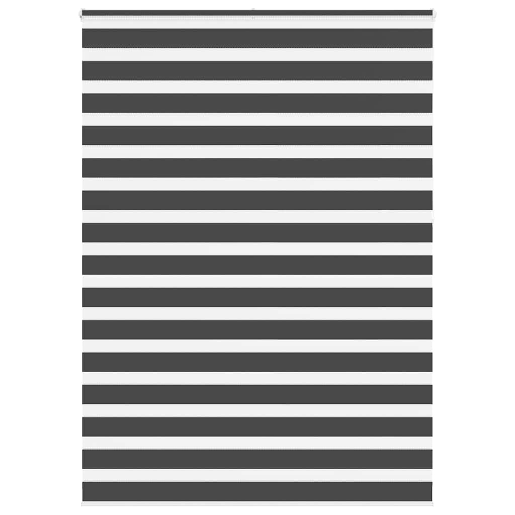 Doppelrollo Schwarz 160x230 cm Stoffbreite 155,9 cm Polyester