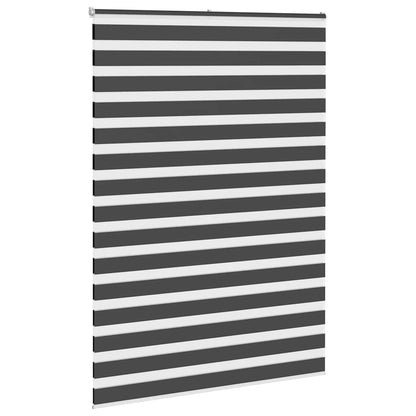 Doppelrollo Schwarz 160x230 cm Stoffbreite 155,9 cm Polyester