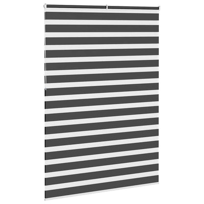 vidaXL Doppelrollo Schwarz 160x230 cm Stoffbreite 155,9 cm Polyester