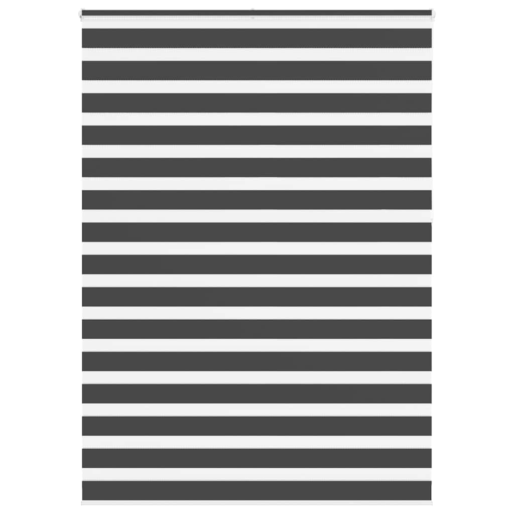 vidaXL Double store enrouleur Noir 165x230 cm Largeur tissu 160,9 cm Polyester