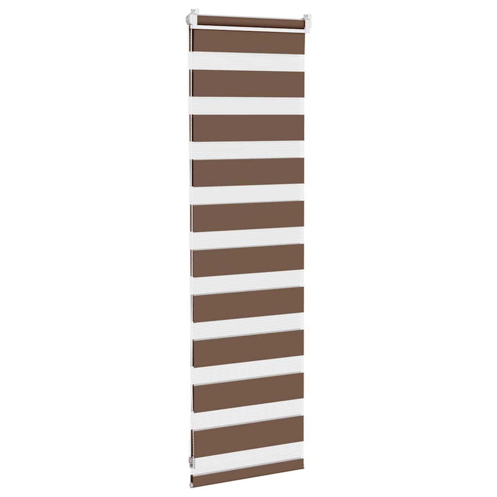 vidaXL Doppelrollo Braun 40x100 cm Stoffbreite 35,9 cm Polyester