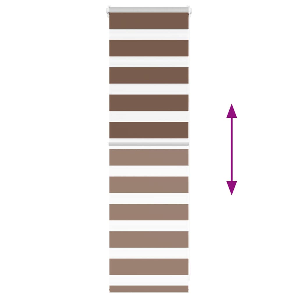 Doppelrollo Braun 40x100 cm Stoffbreite 35,9 cm Polyester