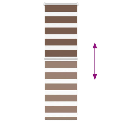 Doppelrollo Braun 40x100 cm Stoffbreite 35,9 cm Polyester