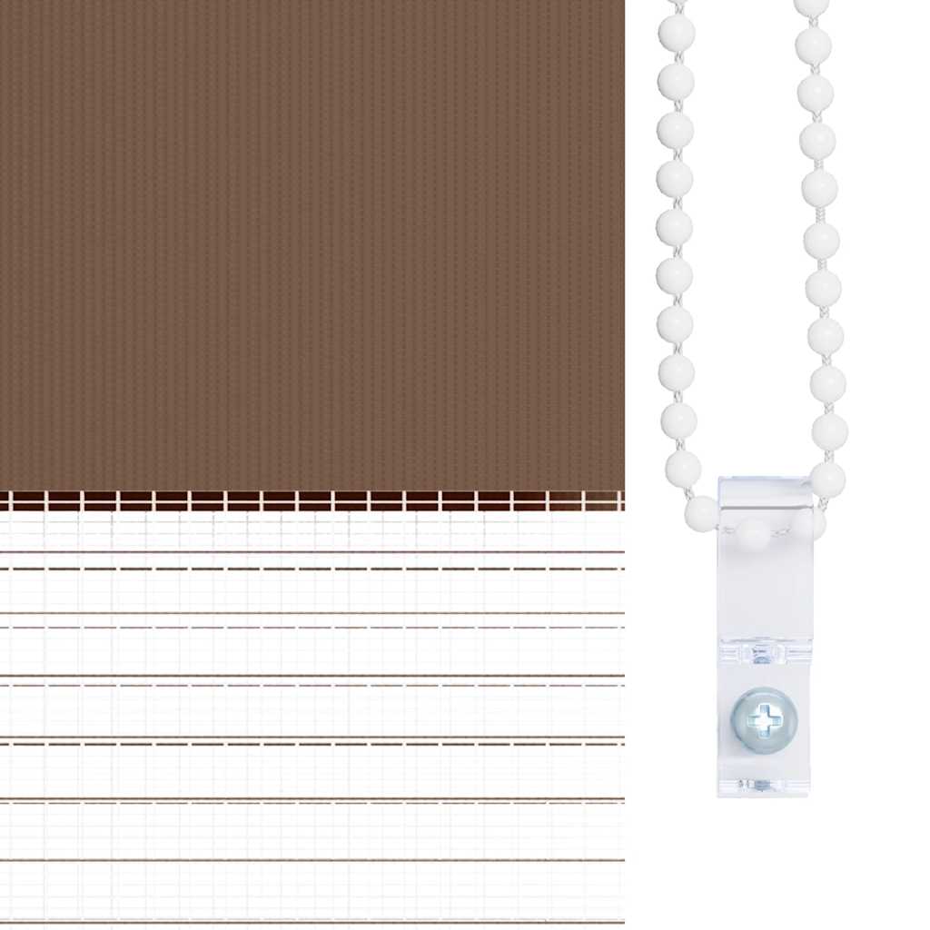 Doppelrollo Braun 40x100 cm Stoffbreite 35,9 cm Polyester