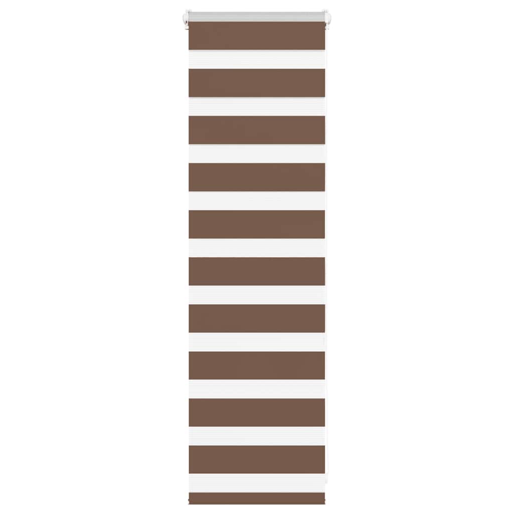 vidaXL Doppelrollo Braun 45x100 cm Stoffbreite 40,9 cm Polyester
