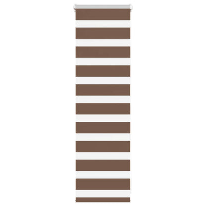 vidaXL Doppelrollo Braun 45x100 cm Stoffbreite 40,9 cm Polyester