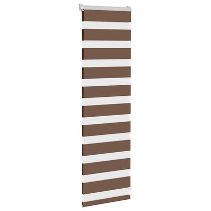 vidaXL Doppelrollo Braun 45x100 cm Stoffbreite 40,9 cm Polyester