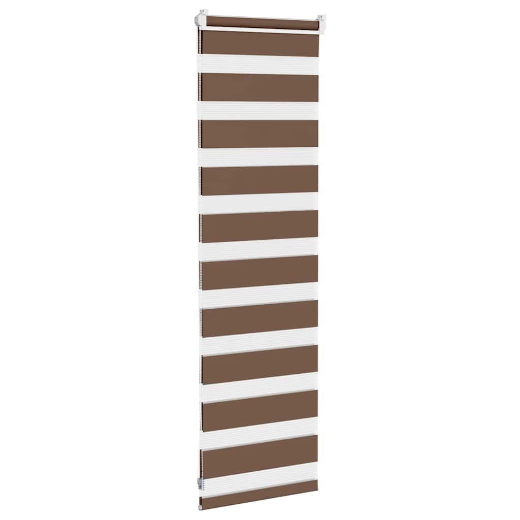 vidaXL Doppelrollo Braun 45x100 cm Stoffbreite 40,9 cm Polyester
