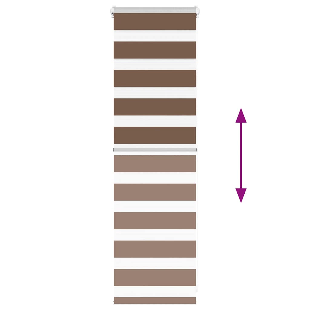 Doppelrollo Braun 50x100 cm Stoffbreite 45,9 cm Polyester