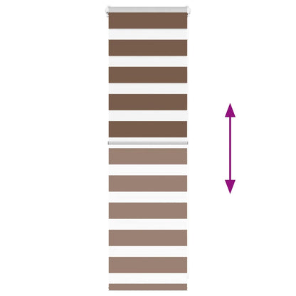 Doppelrollo Braun 50x100 cm Stoffbreite 45,9 cm Polyester