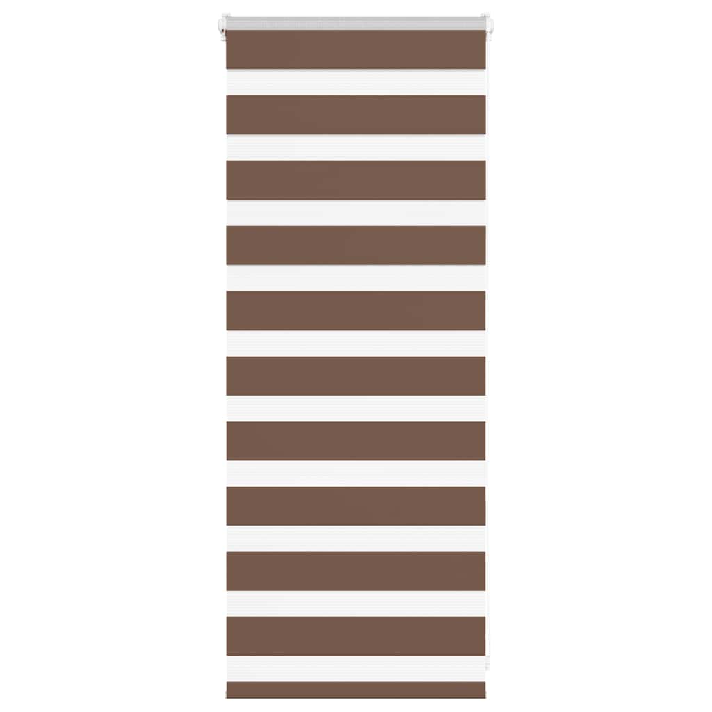 vidaXL Doppelrollo Braun 55x100 cm Stoffbreite 50,9 cm Polyester