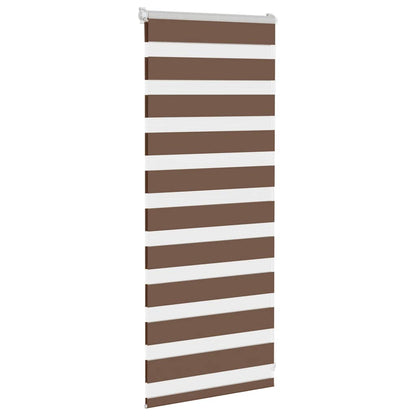 vidaXL Doppelrollo Braun 55x100 cm Stoffbreite 50,9 cm Polyester
