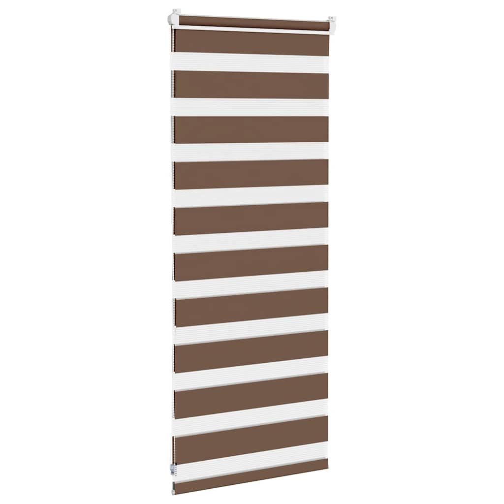 vidaXL Doppelrollo Braun 55x100 cm Stoffbreite 50,9 cm Polyester