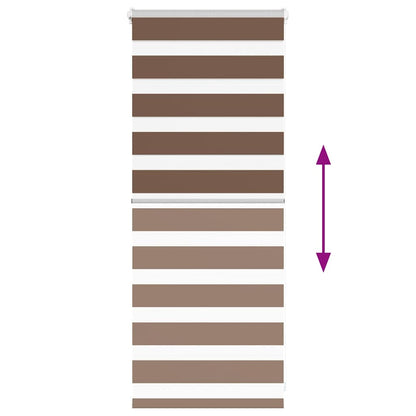 Doppelrollo Braun 60x100 cm Stoffbreite 55,9 cm Polyester