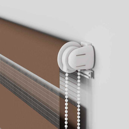 Doppelrollo Braun 60x100 cm Stoffbreite 55,9 cm Polyester