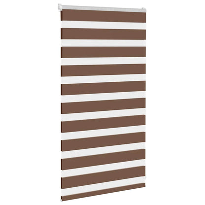 vidaXL Doppelrollo Braun 75x100 cm Stoffbreite 70,9 cm Polyester