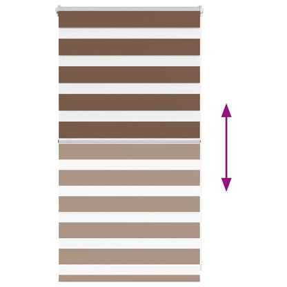 vidaXL Doppelrollo Braun 75x100 cm Stoffbreite 70,9 cm Polyester