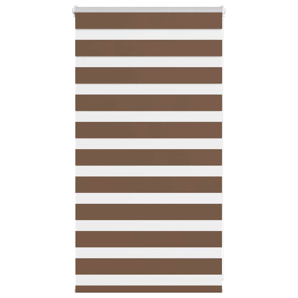 vidaXL Doppelrollo Braun 80x100 cm Stoffbreite 75,9 cm Polyester