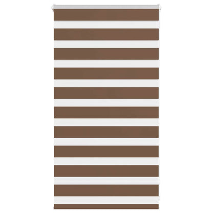 vidaXL Doppelrollo Braun 80x100 cm Stoffbreite 75,9 cm Polyester