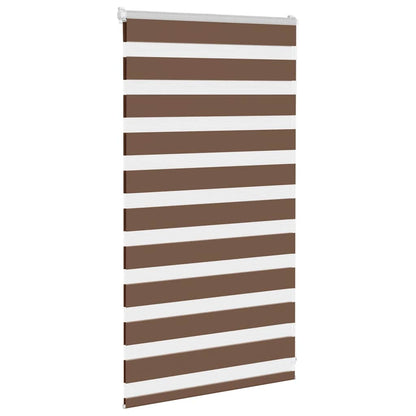 vidaXL Doppelrollo Braun 80x100 cm Stoffbreite 75,9 cm Polyester