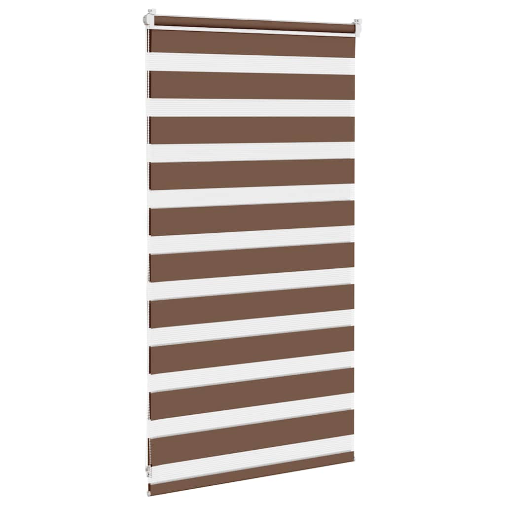 vidaXL Doppelrollo Braun 80x100 cm Stoffbreite 75,9 cm Polyester