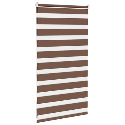 vidaXL Doppelrollo Braun 80x100 cm Stoffbreite 75,9 cm Polyester