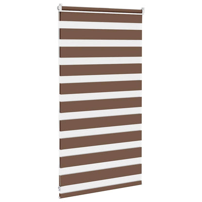 vidaXL Doppelrollo Braun 90x100 cm Stoffbreite 85,9 cm Polyester