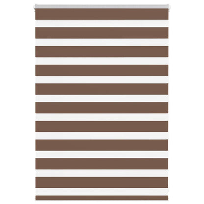 vidaXL Doppelrollo Braun 105x100 cm Stoffbreite 100,9 cm Polyester