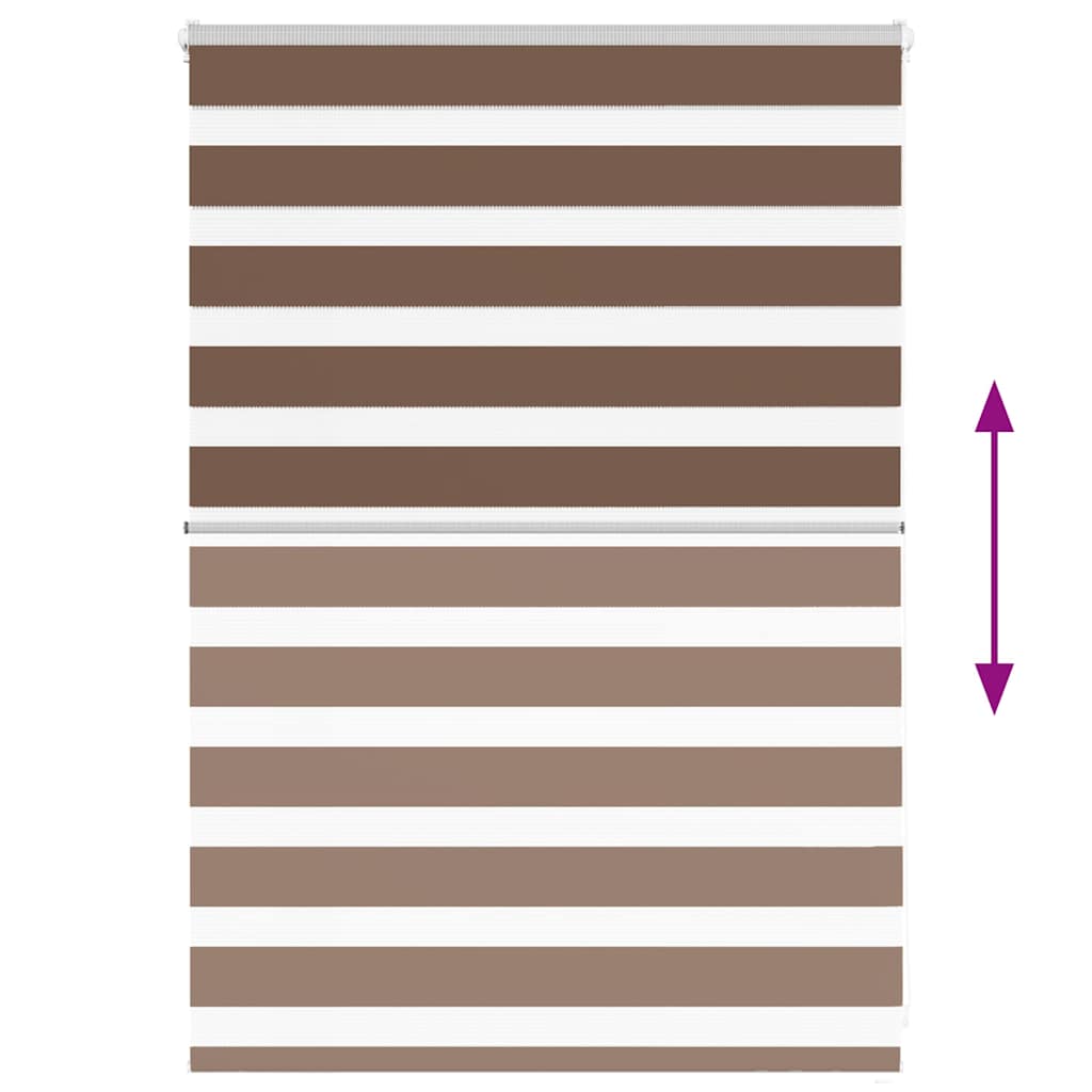 vidaXL Doppelrollo Braun 105x100 cm Stoffbreite 100,9 cm Polyester