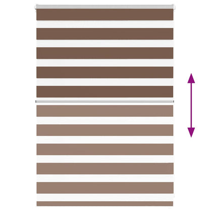 vidaXL Doppelrollo Braun 105x100 cm Stoffbreite 100,9 cm Polyester