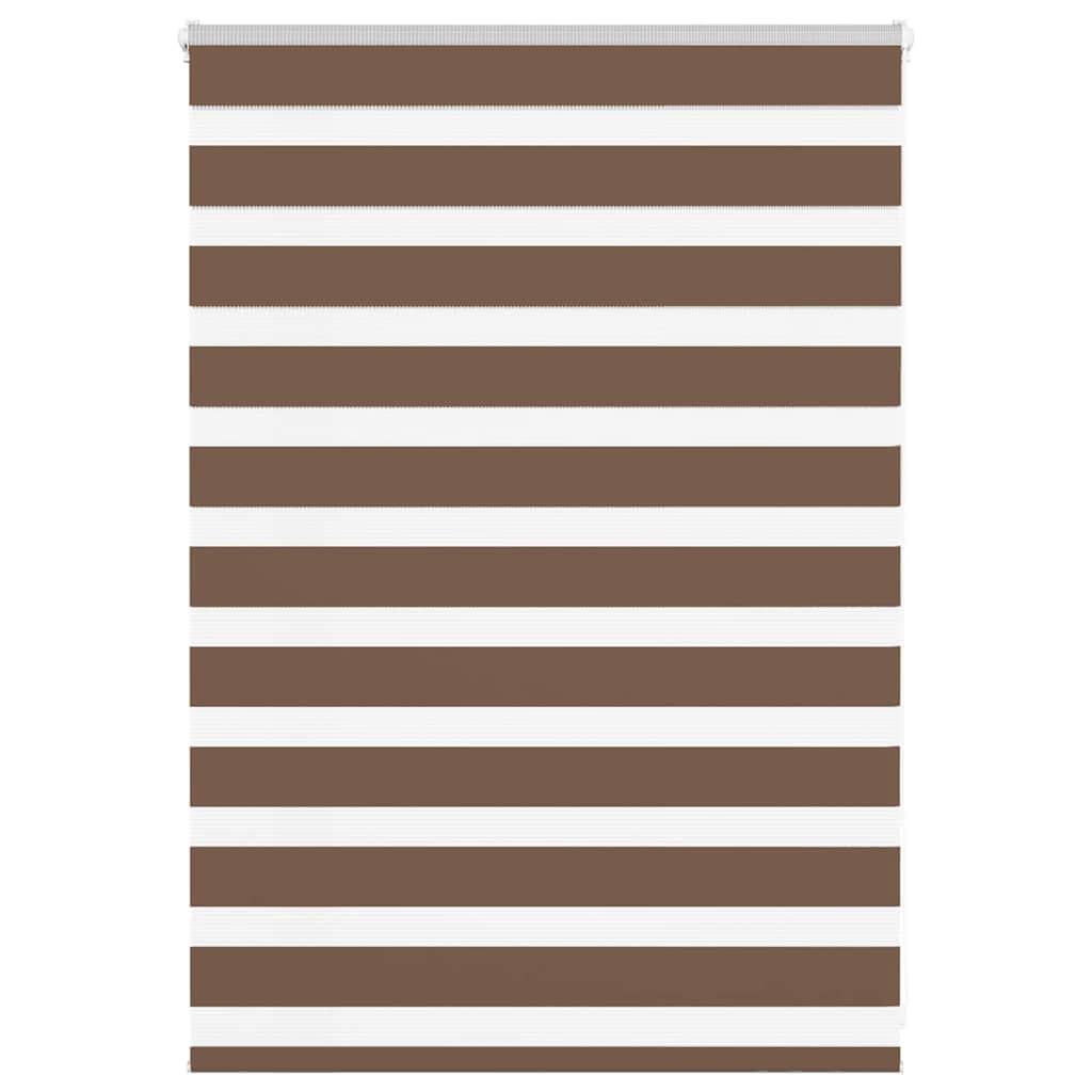 vidaXL Doppelrollo Braun 110x100 cm Stoffbreite 105,9 cm Polyester