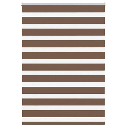 vidaXL Doppelrollo Braun 110x100 cm Stoffbreite 105,9 cm Polyester