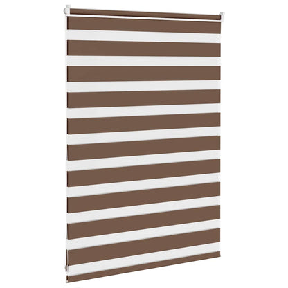 vidaXL Doppelrollo Braun 110x100 cm Stoffbreite 105,9 cm Polyester