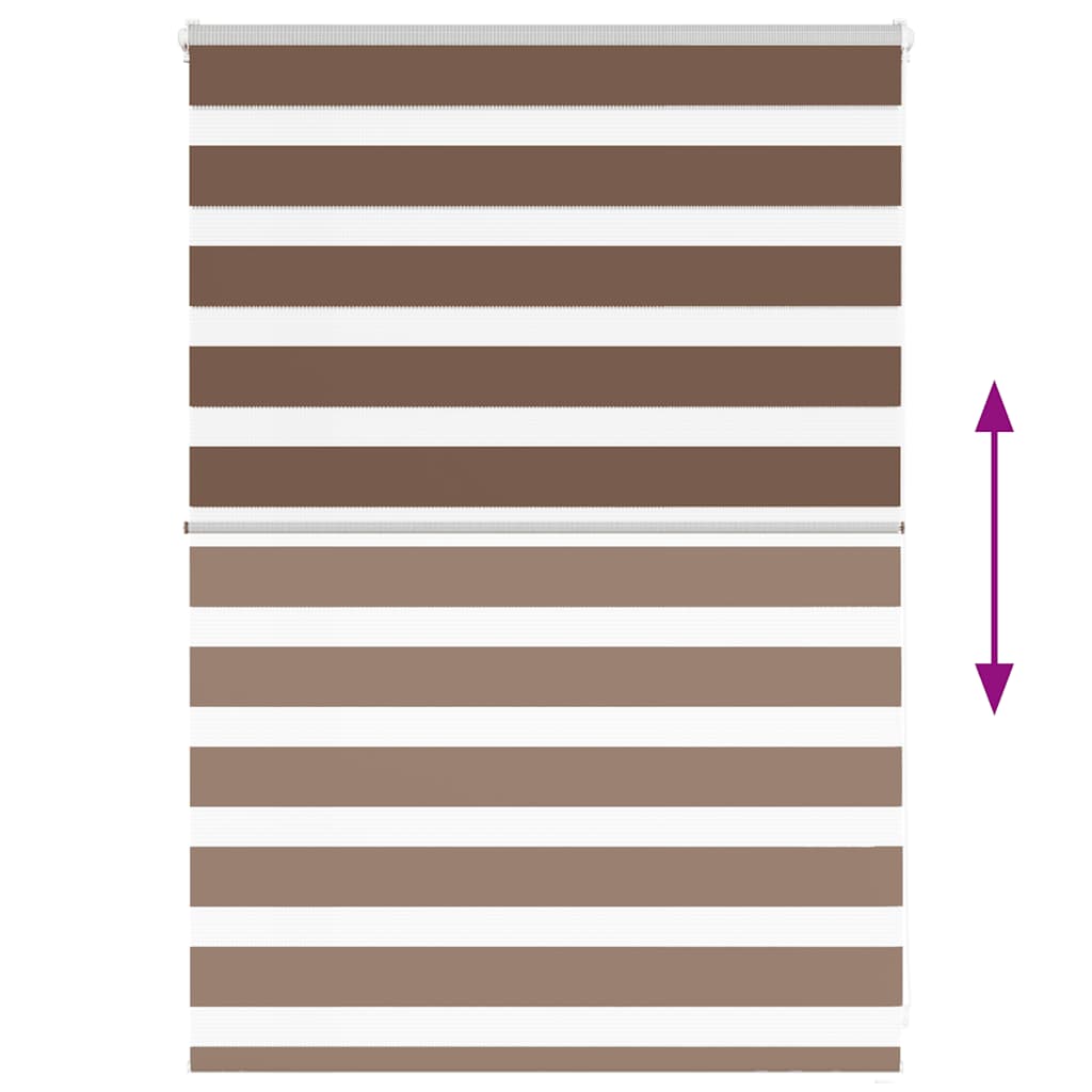 vidaXL Doppelrollo Braun 110x100 cm Stoffbreite 105,9 cm Polyester