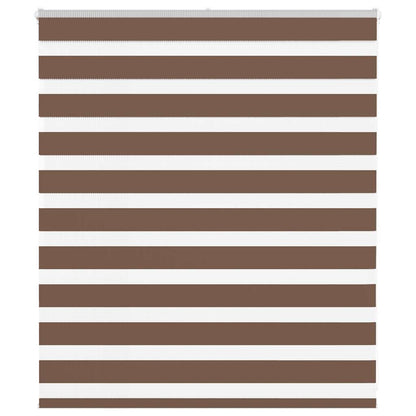 vidaXL Doppelrollo Braun 120x100 cm Stoffbreite 115,9 cm Polyester