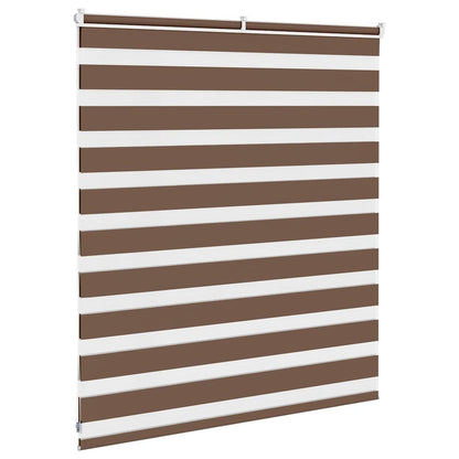 vidaXL Doppelrollo Braun 125x100 cm Stoffbreite 120,9 cm Polyester