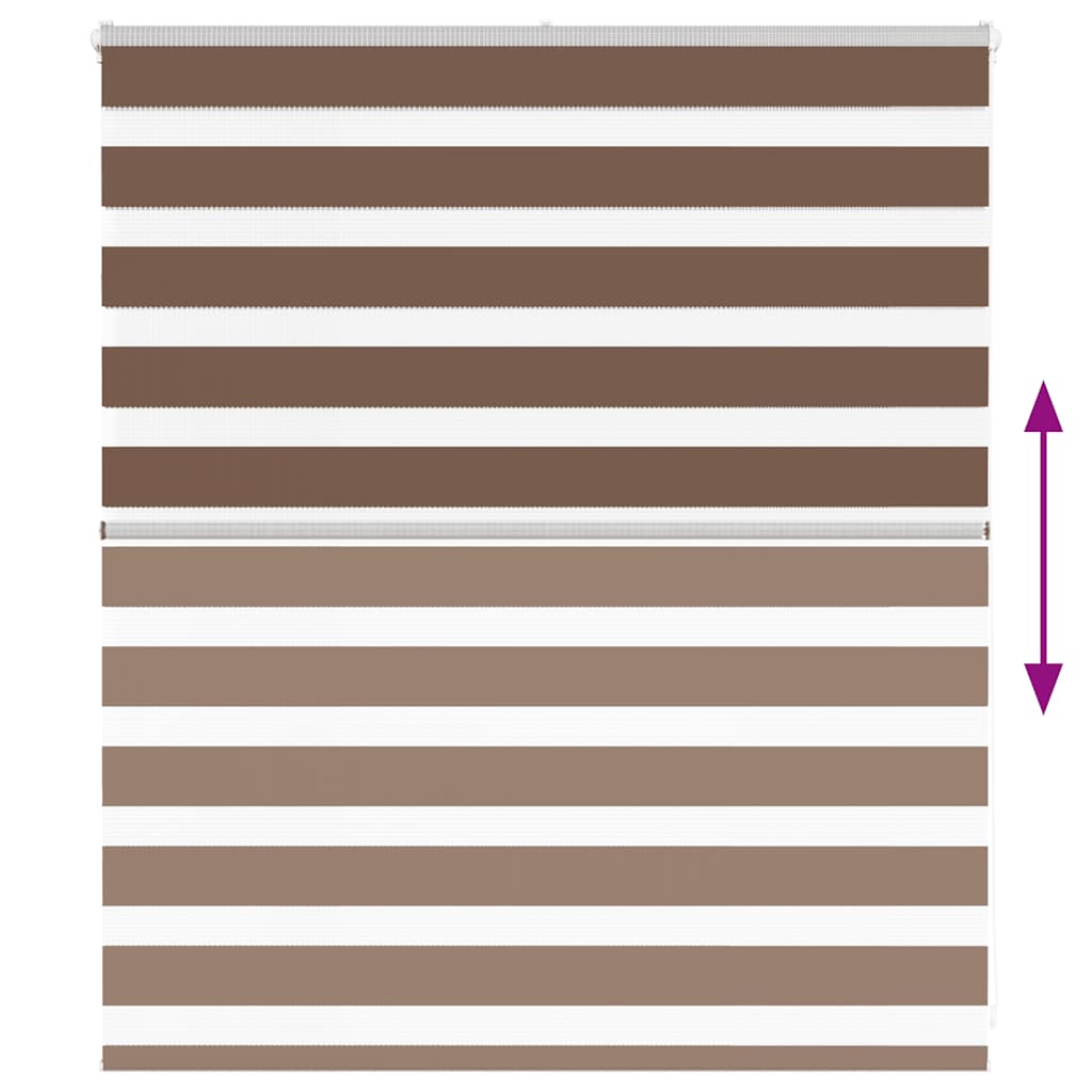 Doppelrollo Braun 125x100 cm Stoffbreite 120,9 cm Polyester