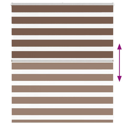 Doppelrollo Braun 125x100 cm Stoffbreite 120,9 cm Polyester