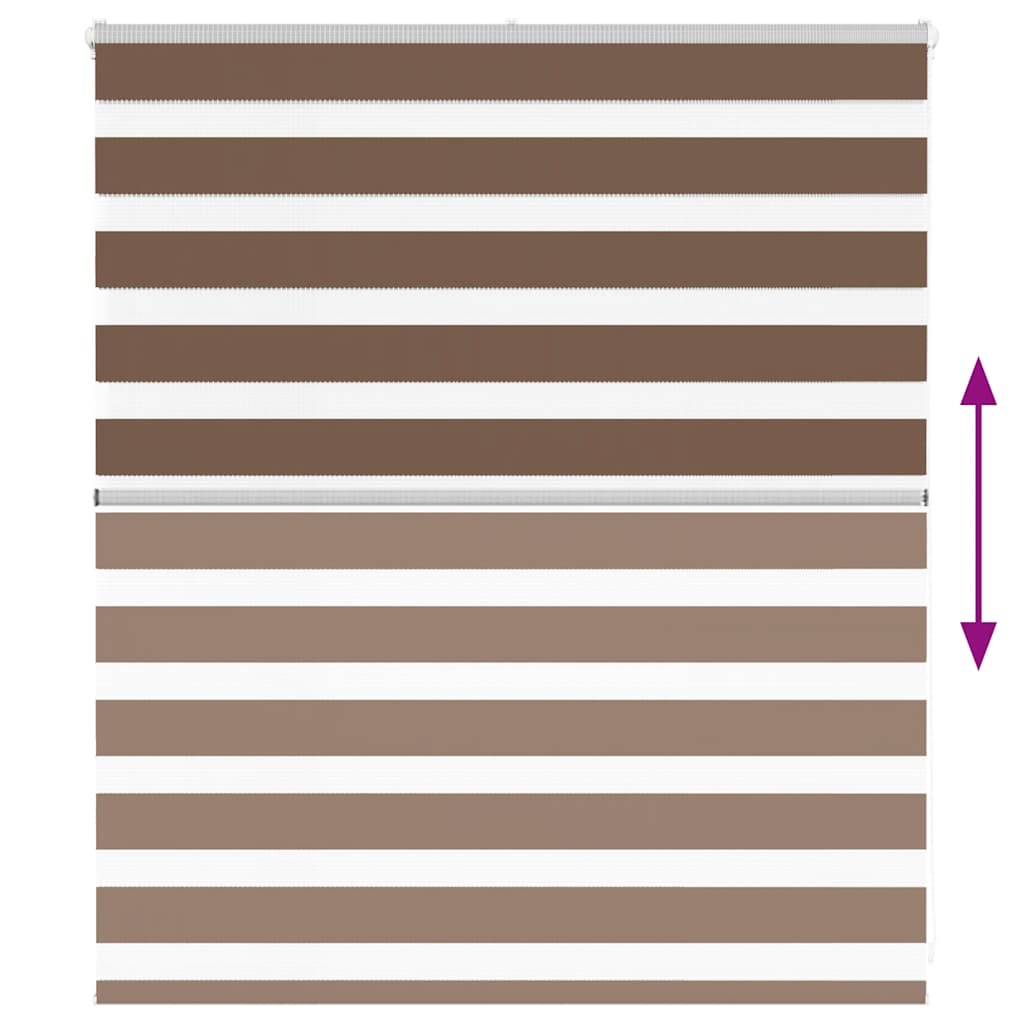 Doppelrollo Braun 130x100 cm Stoffbreite 125,9 cm Polyester