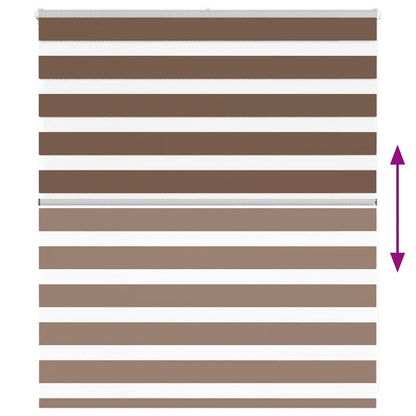 Doppelrollo Braun 130x100 cm Stoffbreite 125,9 cm Polyester