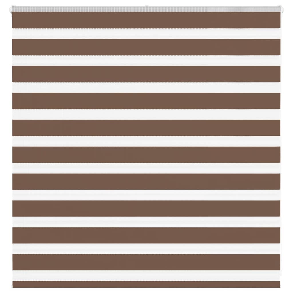 vidaXL Doppelrollo Braun 140x100 cm Stoffbreite 135,9 cm Polyester