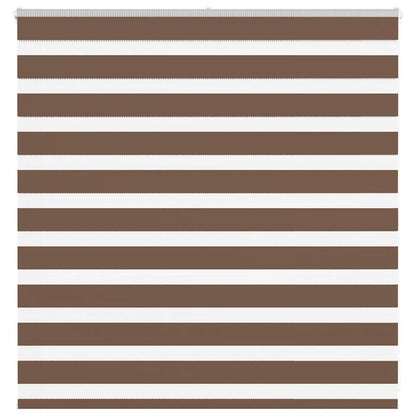 vidaXL Doppelrollo Braun 140x100 cm Stoffbreite 135,9 cm Polyester