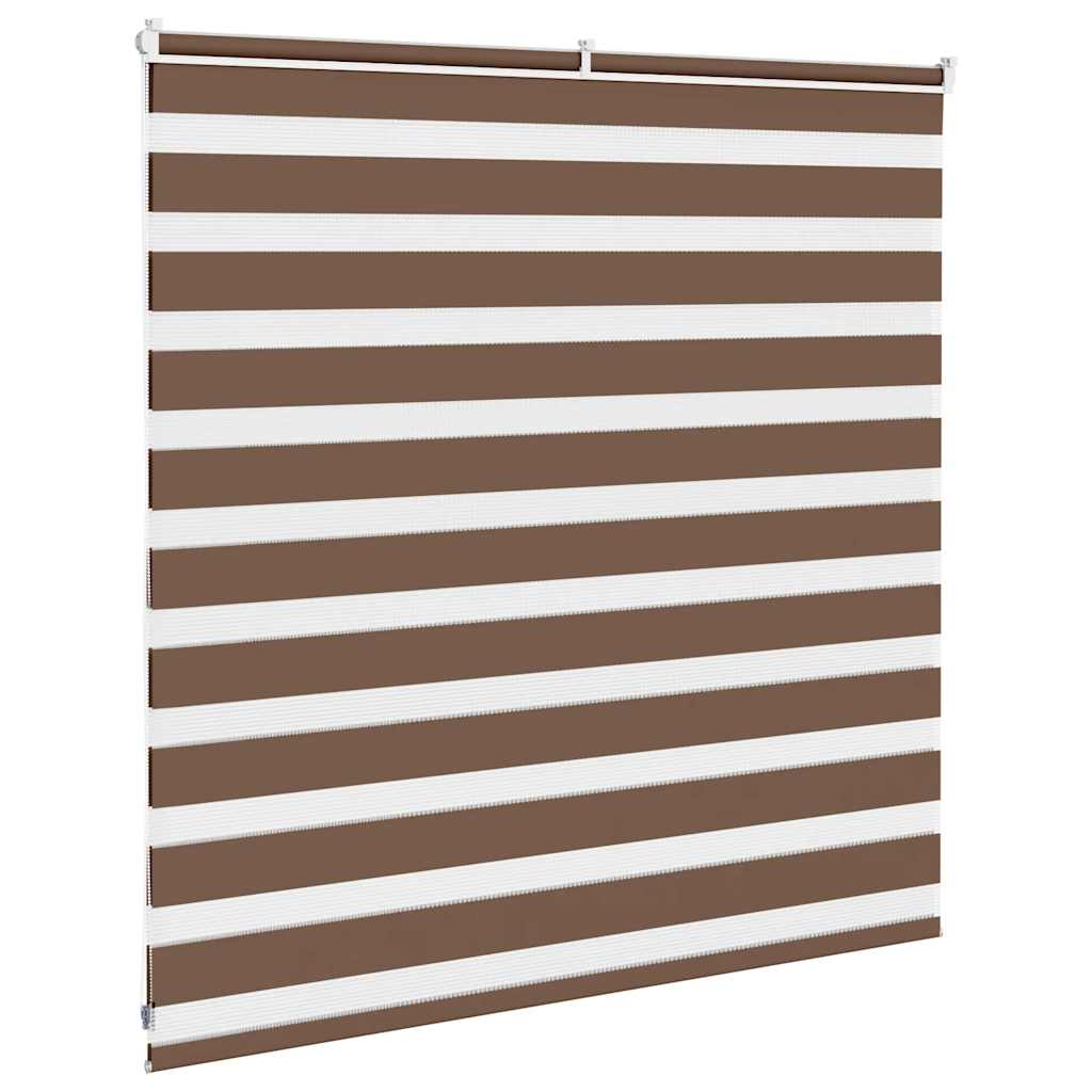 vidaXL Doppelrollo Braun 150x100 cm Stoffbreite 145,9 cm Polyester