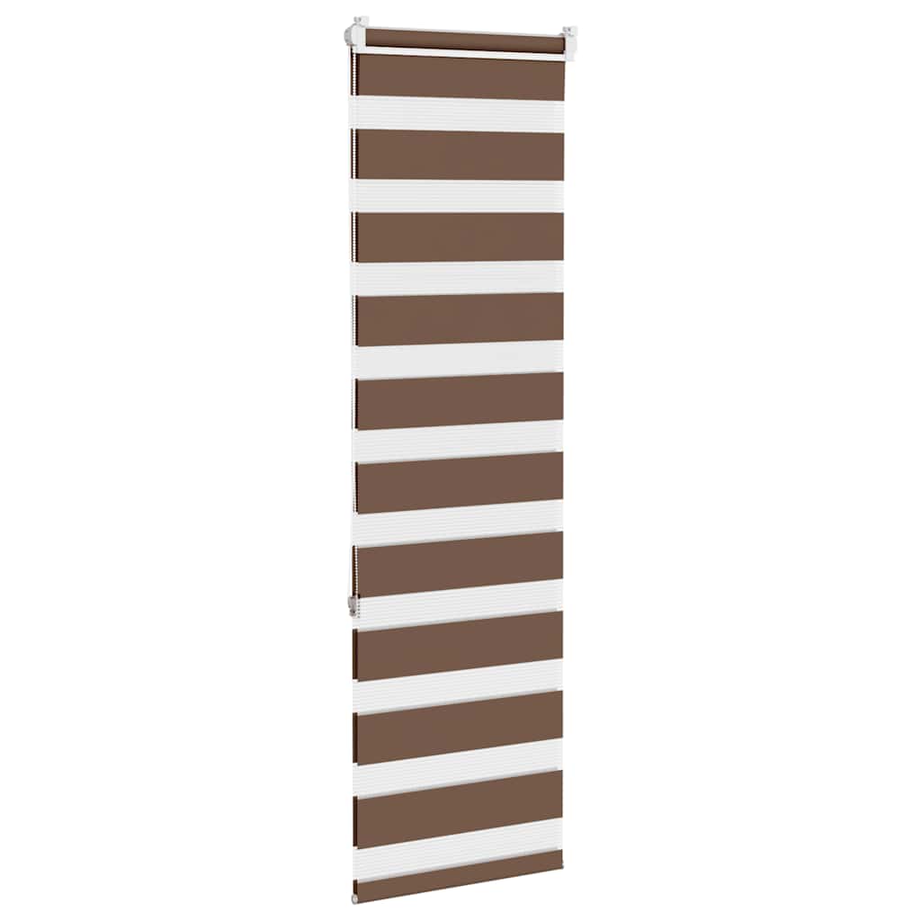 vidaXL Doppelrollo Braun 40x150 cm Stoffbreite 35,9 cm Polyester